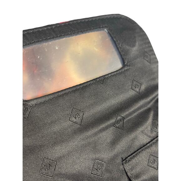 Vera Bradley Perennial Noir Floral Makeup Bag Travel Organizer Mirror EUC - Picture 7 of 7